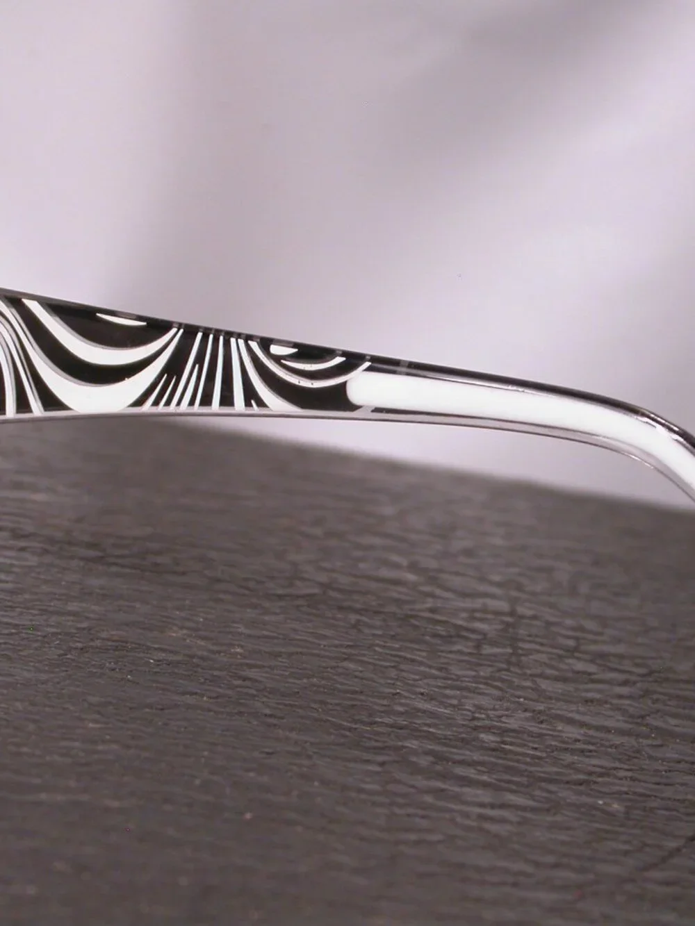 Silhouette Titan Frameless Black White Zebra Stripe Eyeglasses Made in Austria